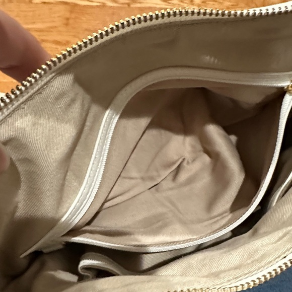 Cole Haan White Genevieve weaved leather Bag - Picture 9 of 12